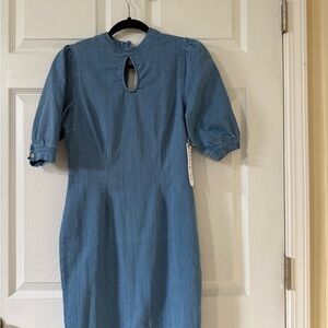 Elegant Blue Denim Dress